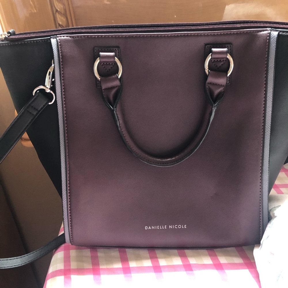 Wine / Black Large Danielle Nicole Bag - image 1